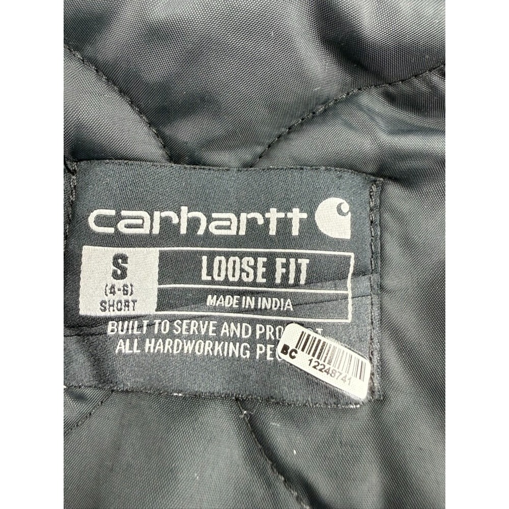 Carhartt Coverall Womens Small Short Loose-Fit Washed Duck Insulated Biberall - Picture 14 of 16